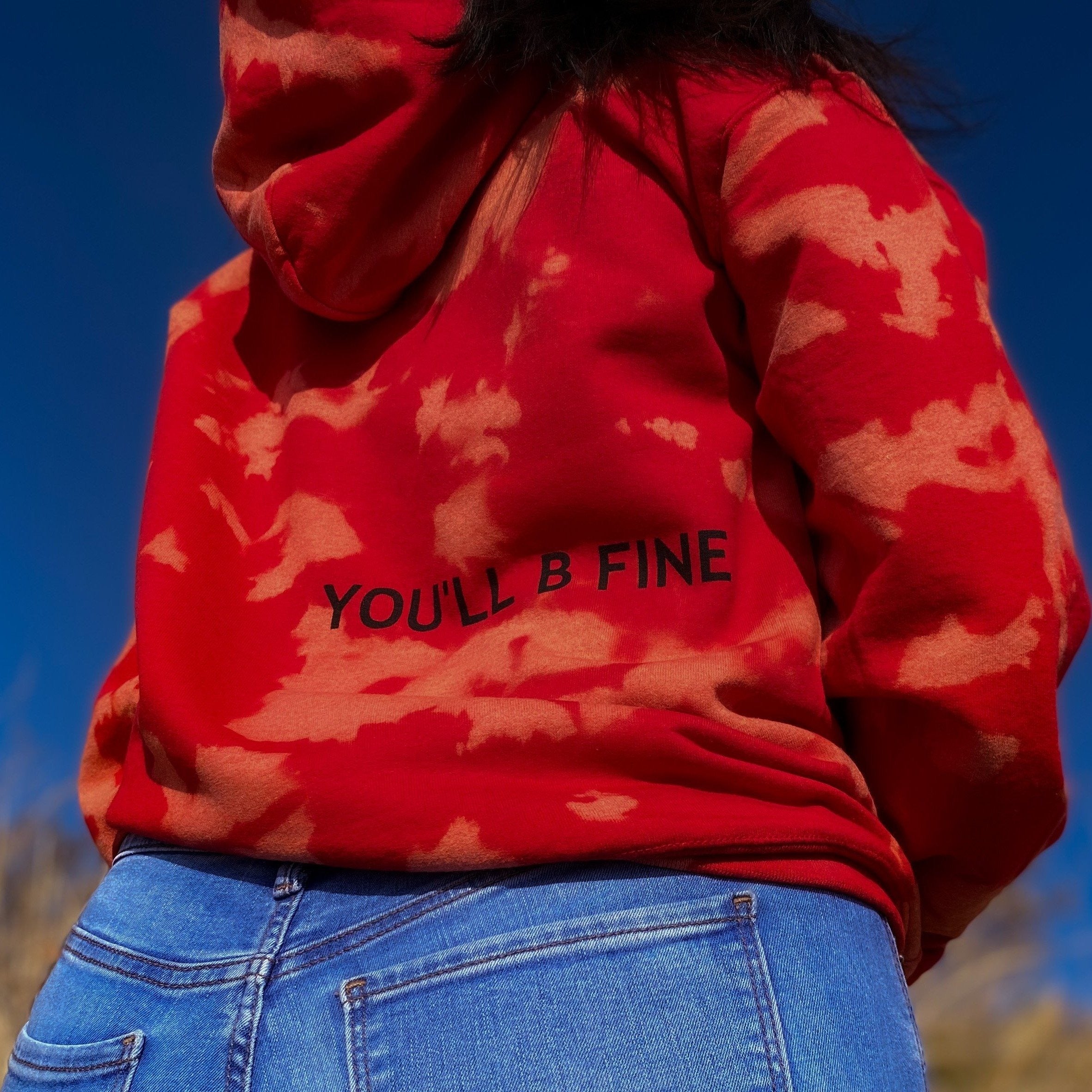 Red Tie-Dye Hoodie